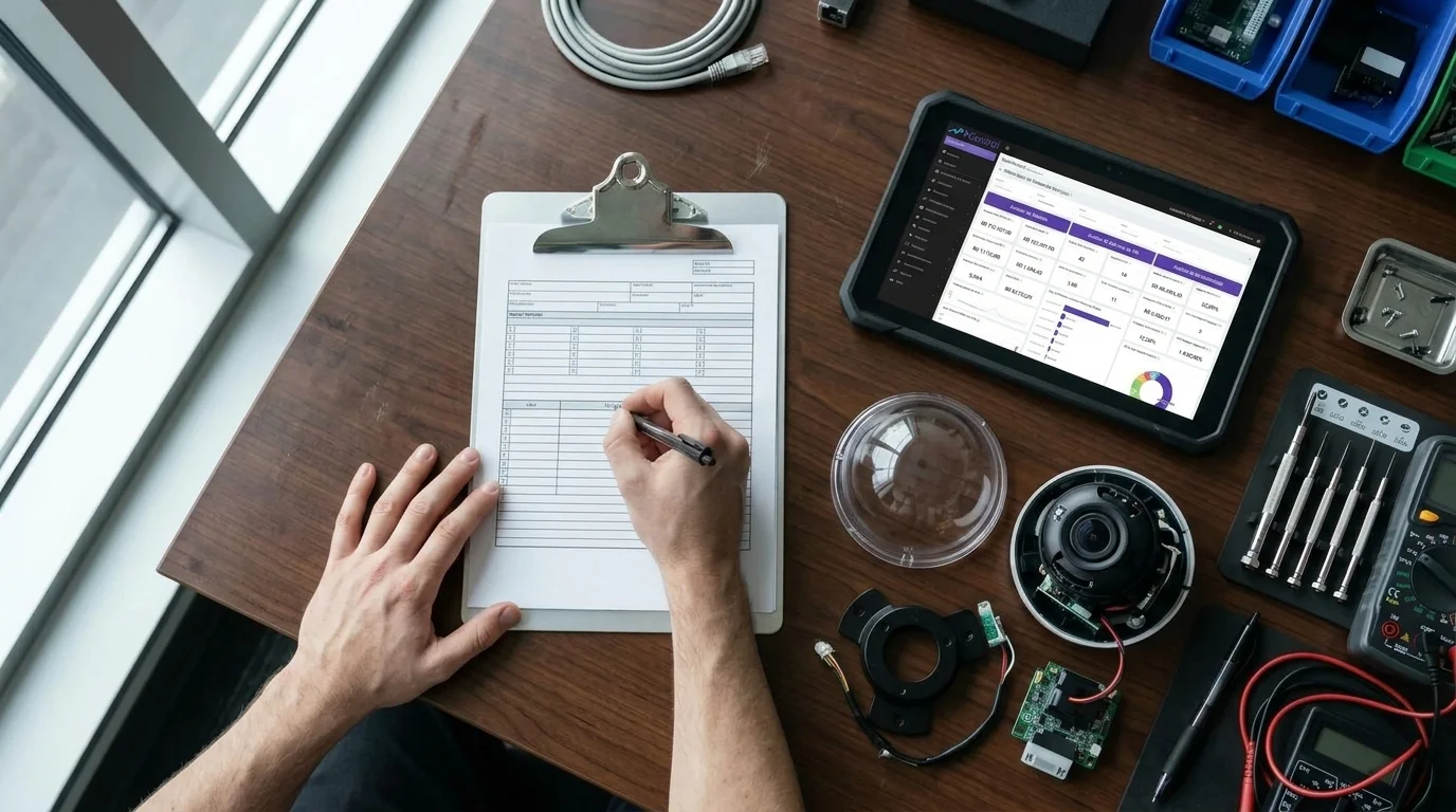 Modelo de ordem de serviço para segurança eletrônica em Word, Excel e PDF
